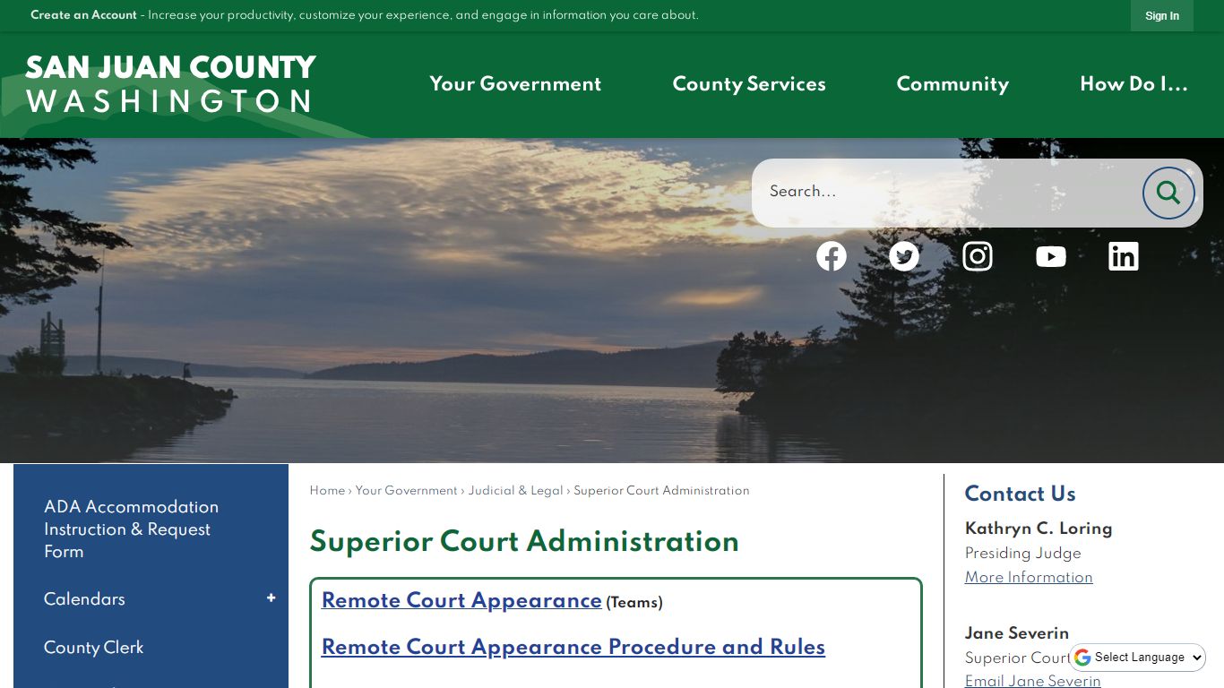 Superior Court Administration | San Juan County, WA