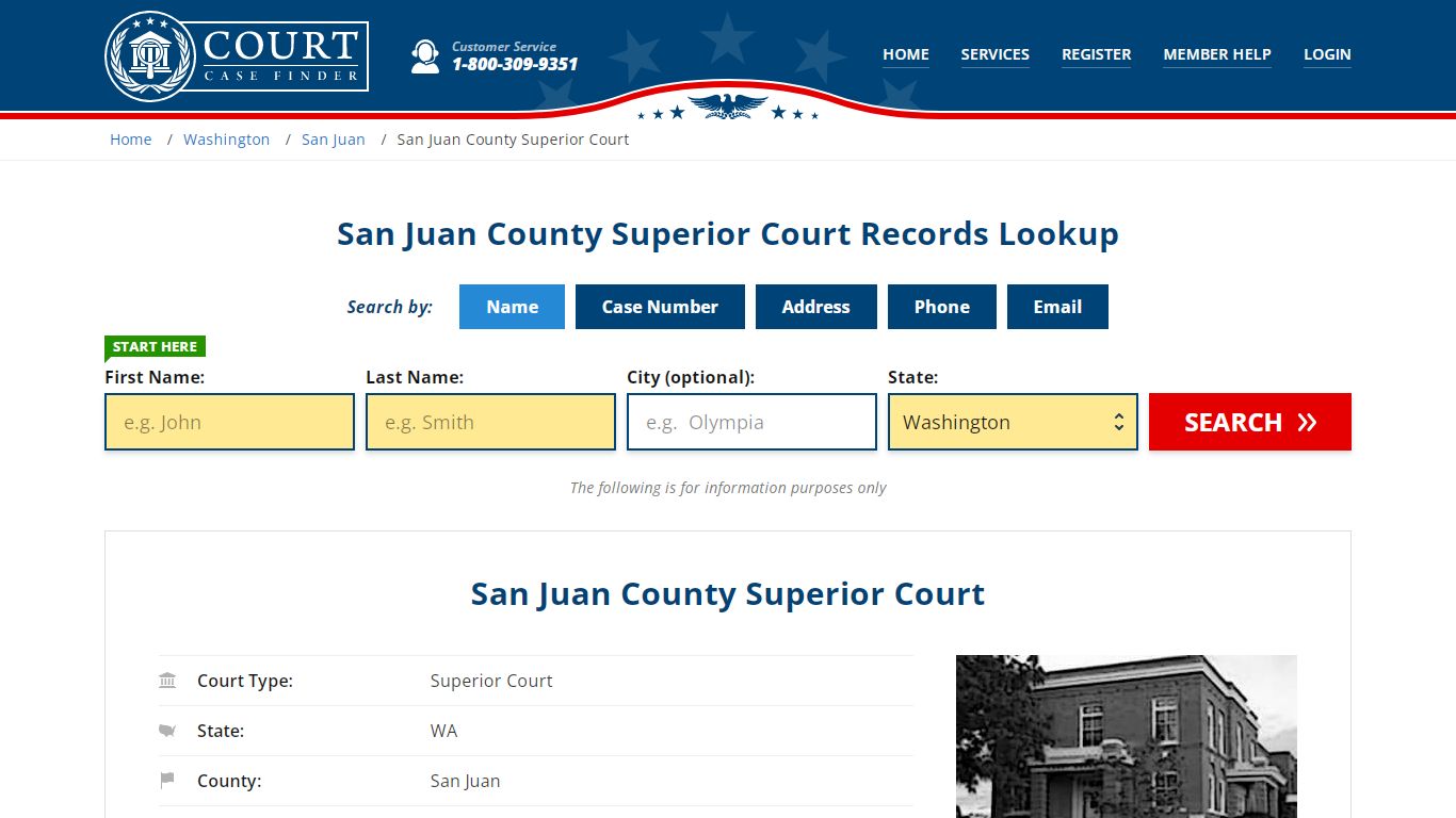 San Juan County Superior Court Records Lookup - CourtCaseFinder.com